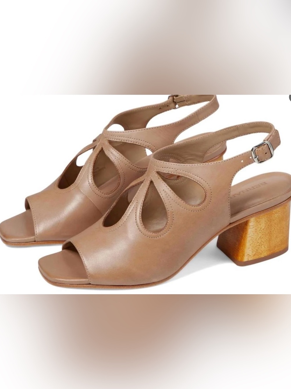 NEW BERNARDO women's lainey sandals - medium in sand glove leather